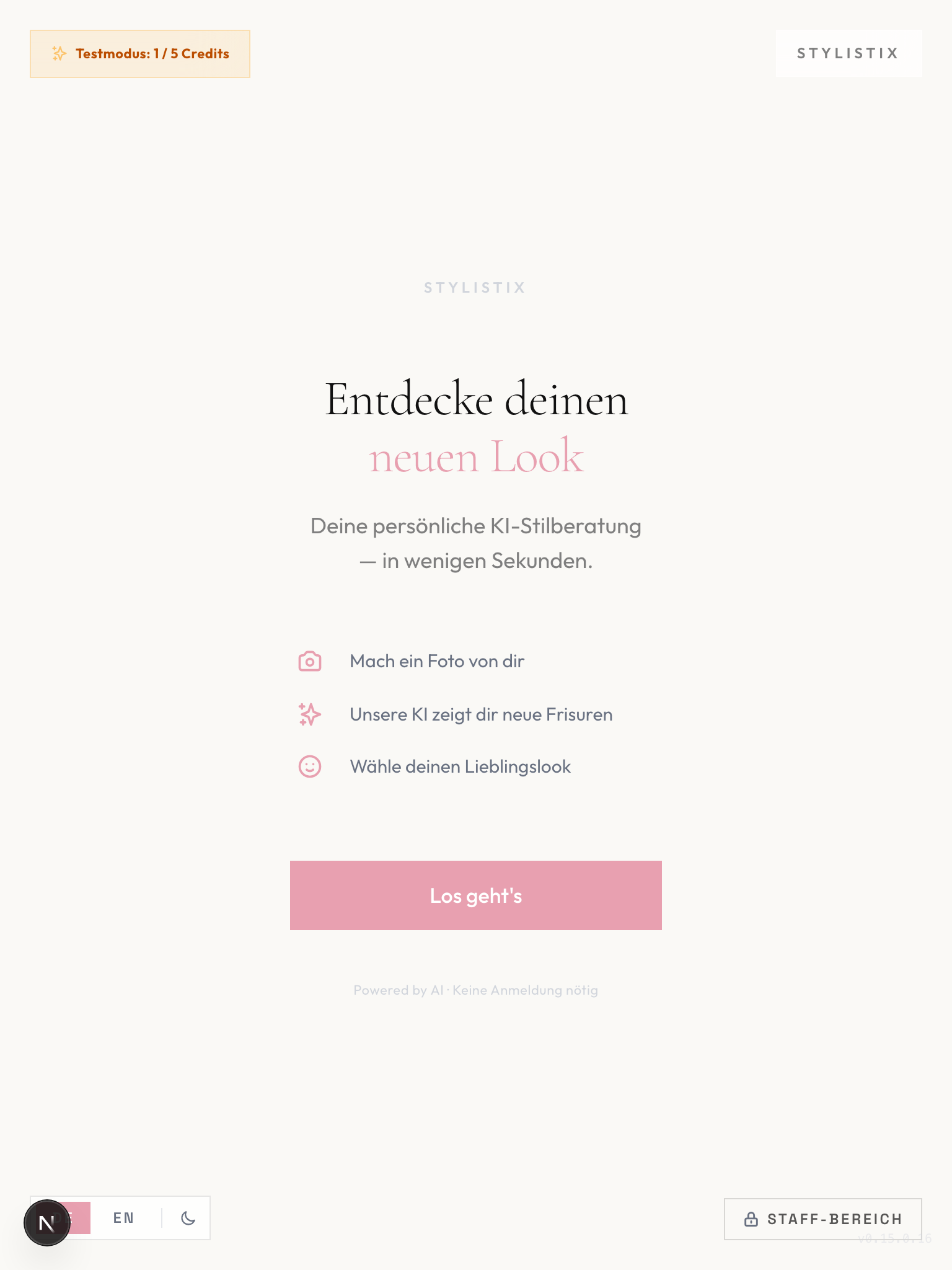 Stylistix App Screen